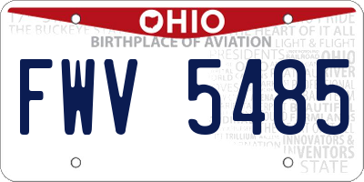 OH license plate FWV5485