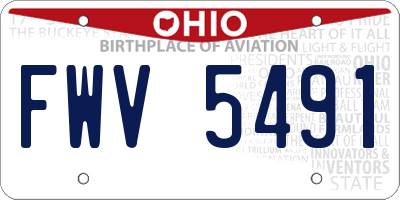 OH license plate FWV5491