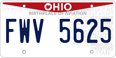 OH license plate FWV5625