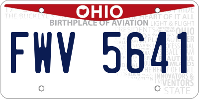 OH license plate FWV5641