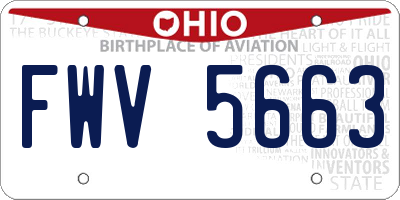 OH license plate FWV5663