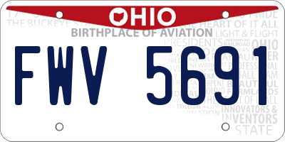 OH license plate FWV5691