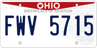 OH license plate FWV5715