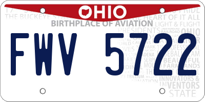 OH license plate FWV5722