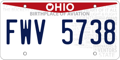 OH license plate FWV5738