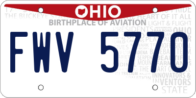 OH license plate FWV5770