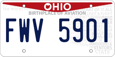 OH license plate FWV5901