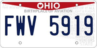 OH license plate FWV5919