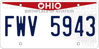 OH license plate FWV5943