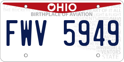 OH license plate FWV5949