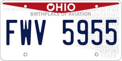 OH license plate FWV5955