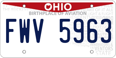 OH license plate FWV5963