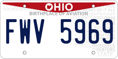 OH license plate FWV5969