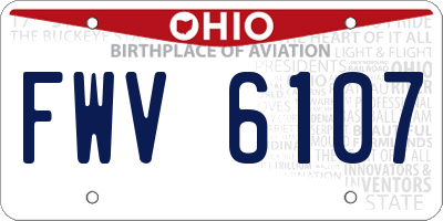 OH license plate FWV6107