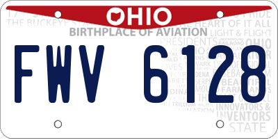 OH license plate FWV6128