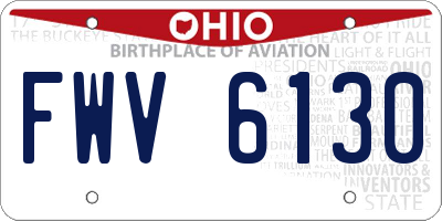 OH license plate FWV6130
