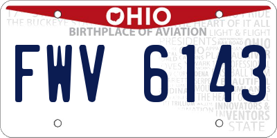 OH license plate FWV6143