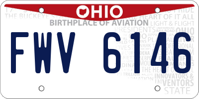 OH license plate FWV6146