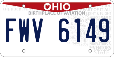 OH license plate FWV6149