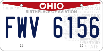 OH license plate FWV6156