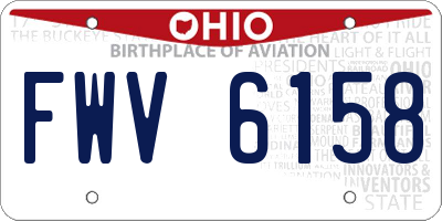 OH license plate FWV6158