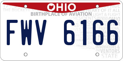 OH license plate FWV6166