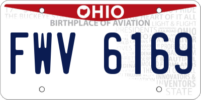 OH license plate FWV6169