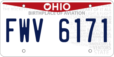 OH license plate FWV6171