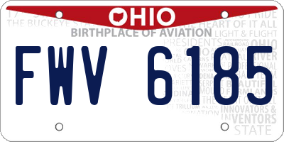 OH license plate FWV6185