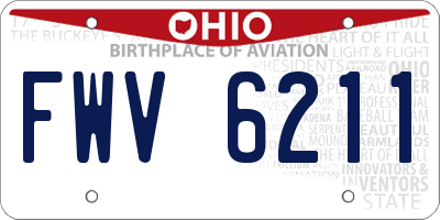 OH license plate FWV6211