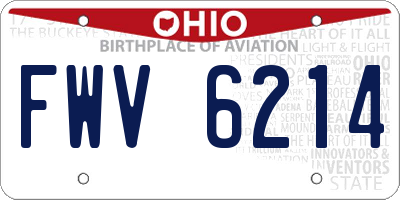 OH license plate FWV6214