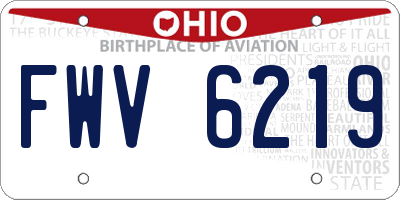 OH license plate FWV6219