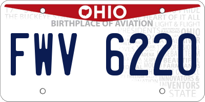 OH license plate FWV6220