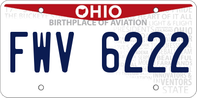 OH license plate FWV6222