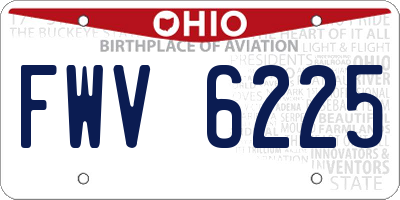 OH license plate FWV6225