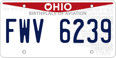 OH license plate FWV6239