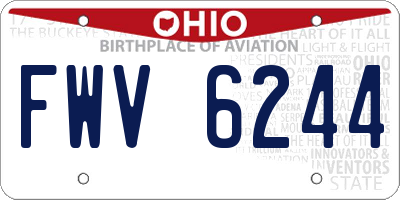 OH license plate FWV6244