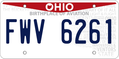 OH license plate FWV6261