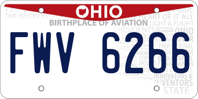 OH license plate FWV6266