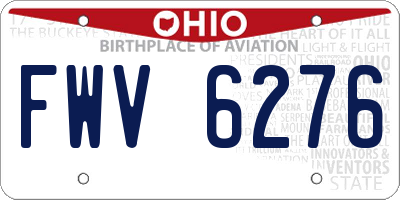OH license plate FWV6276