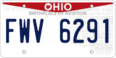 OH license plate FWV6291