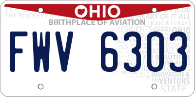 OH license plate FWV6303