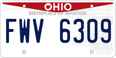 OH license plate FWV6309