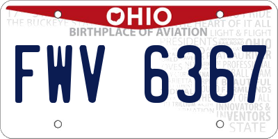 OH license plate FWV6367