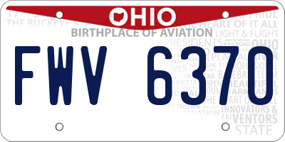 OH license plate FWV6370