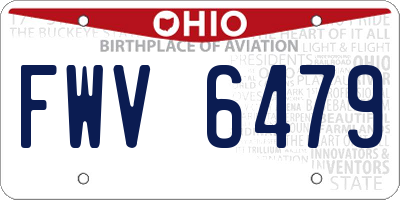 OH license plate FWV6479