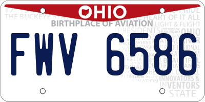 OH license plate FWV6586