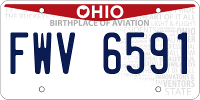 OH license plate FWV6591