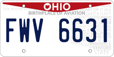 OH license plate FWV6631