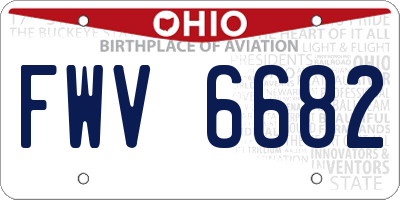 OH license plate FWV6682